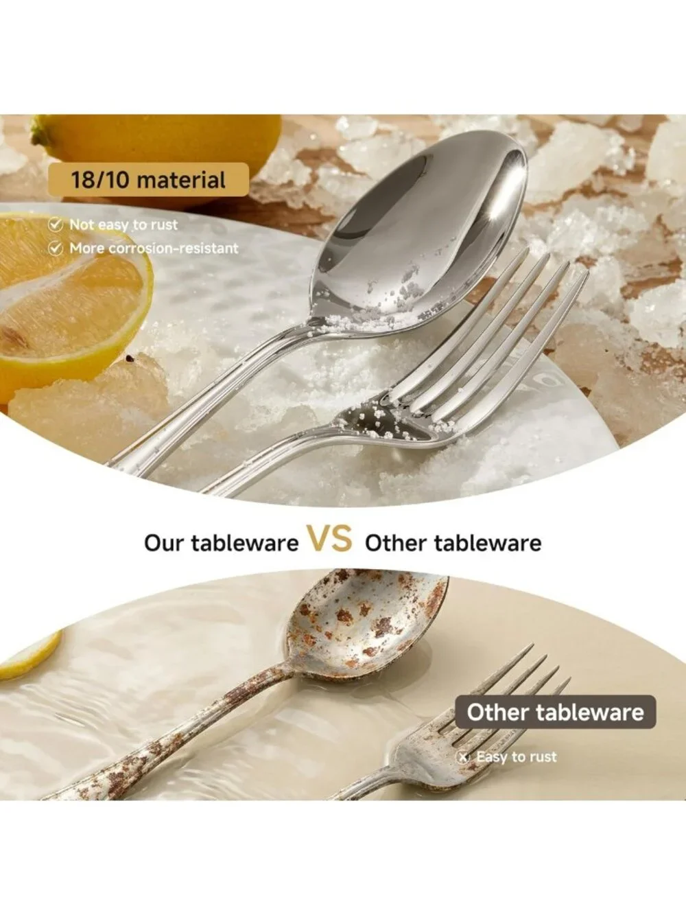 Elegant 24-Piece Teardrop Dinner Fork Set - Durable 18/10 Stainless Steel